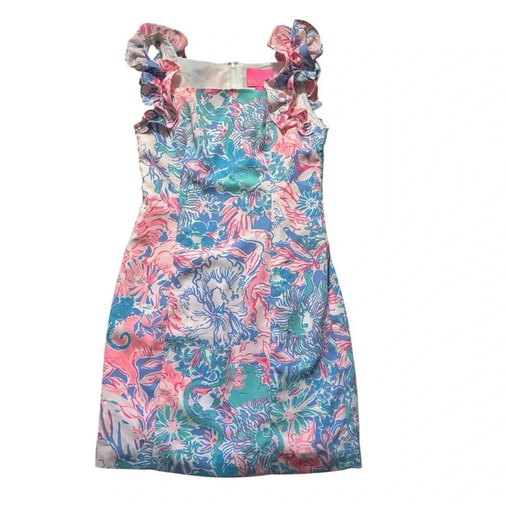 Lilly Pulitzer Steffi Stretch Shift Dress Womens Size 2 New With Tag Pink white